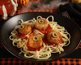 Halloween Eyeball Meatballs